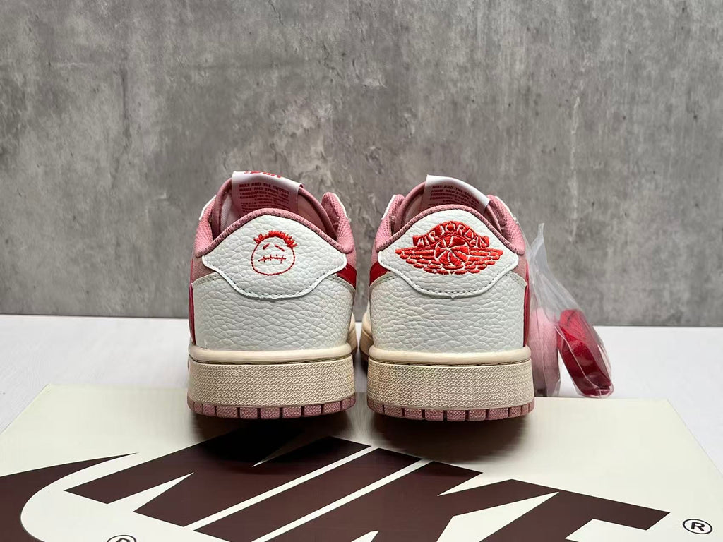 Travis Scott x Air Jordan 1 Low OG "Shy Pink/Red"
