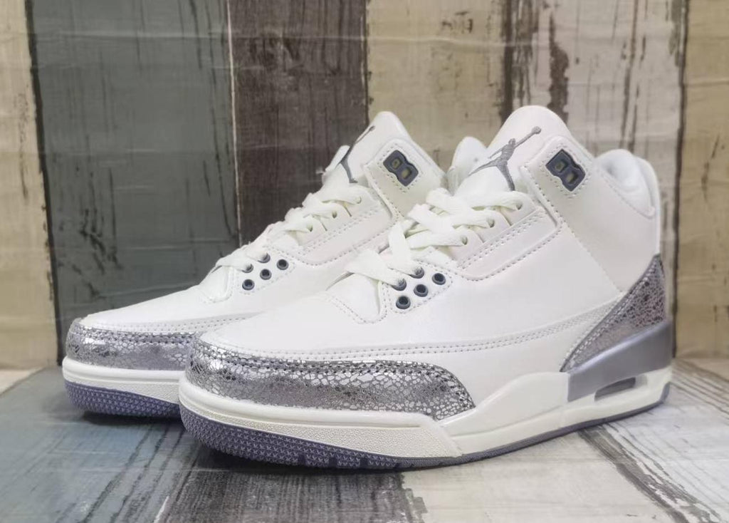 Air Jordan 3 Retro "Sail Cement Grey Metallic Silver"