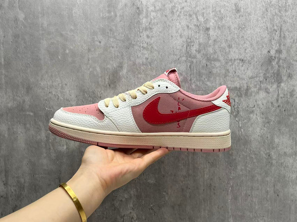 Travis Scott x Air Jordan 1 Low OG "Shy Pink/Red"