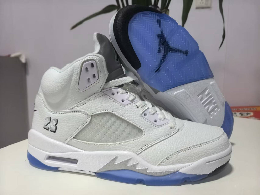 Men's Air Jordan 5 Retro OG "White Black Metallic Silver"