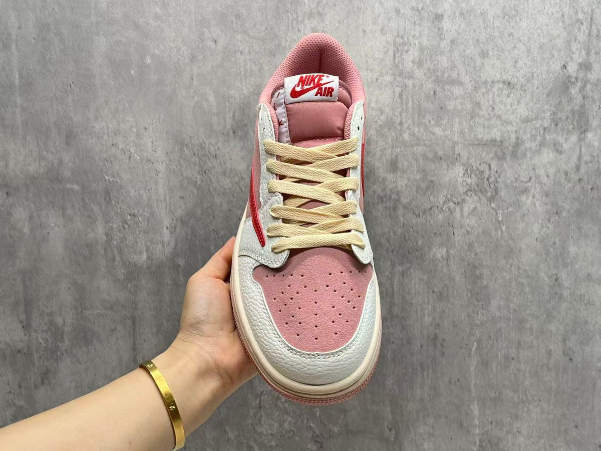 Travis Scott x Air Jordan 1 Low OG "Shy Pink/Red"