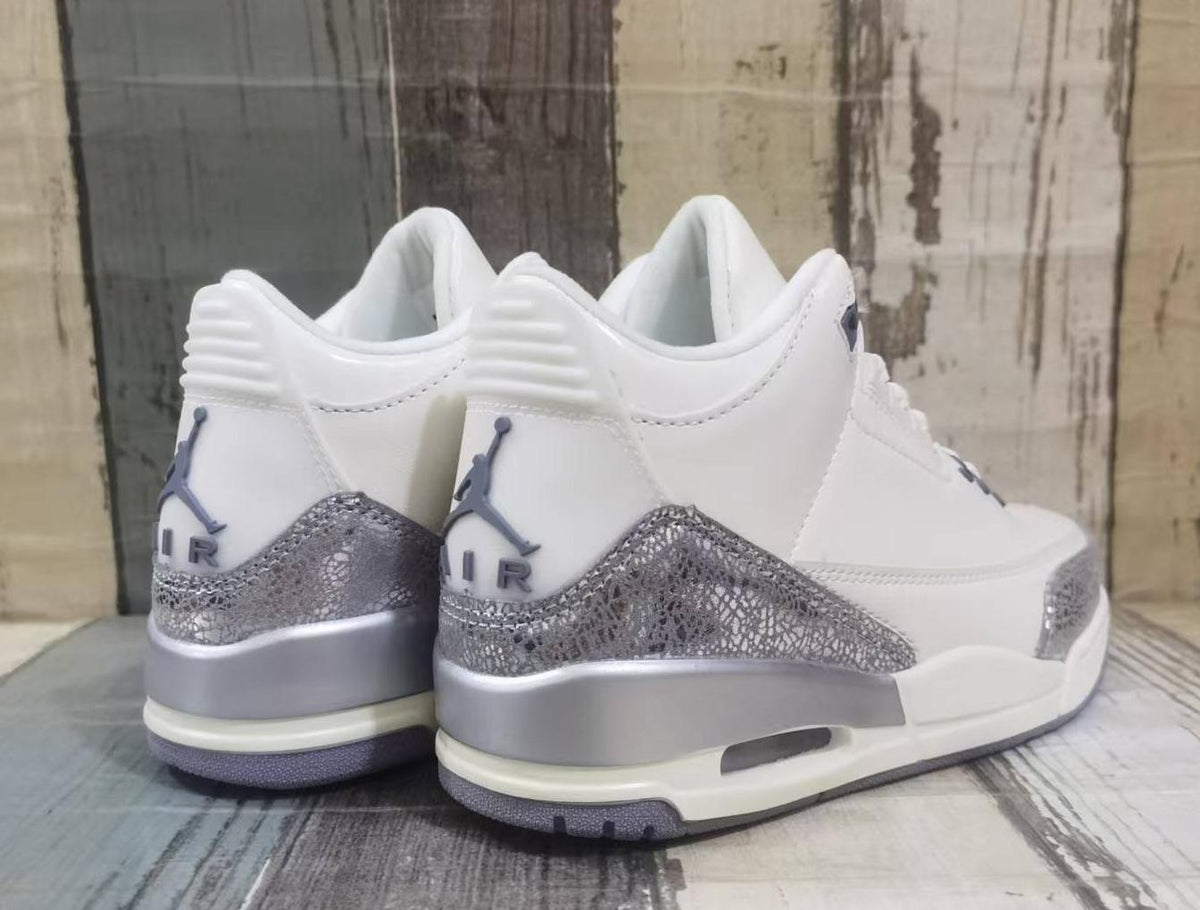 Air Jordan 3 Retro "Sail Cement Grey Metallic Silver"