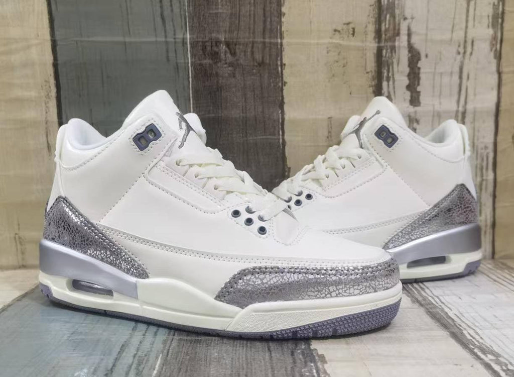Air Jordan 3 Retro "Sail Cement Grey Metallic Silver"